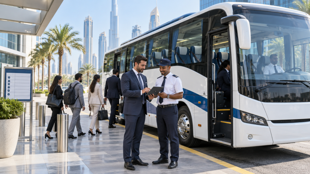 Learn how to choose a staff transportation company in UAE — fleet mix, route planning, pricing, and the questions worth asking before you sign.